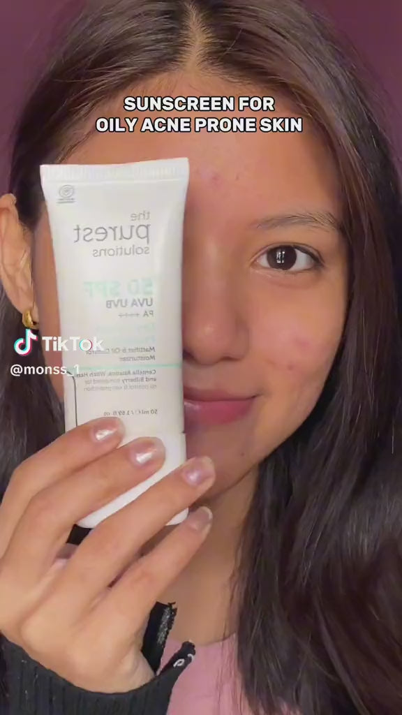 The purest Solutions SPF 50 Dry Touch Protection - 50 ml | ذا بيوريست واقي شمسي دراي توتش بعامل حماية 50 ٪؜ - 50 مل