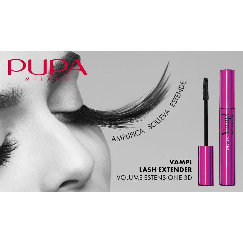 PUPA MASCARA VAMP! LASH EXTENDER EXTRA BLACK 112- 14ml | ماسكارا بوبا فامب لاش إكستندر – أسود 14 مل