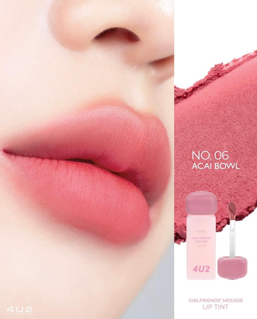 4U2 GIRLFRIENDS' MOUSSE LIP TINT - 3g | أحمر شفاه موس – 3 جم