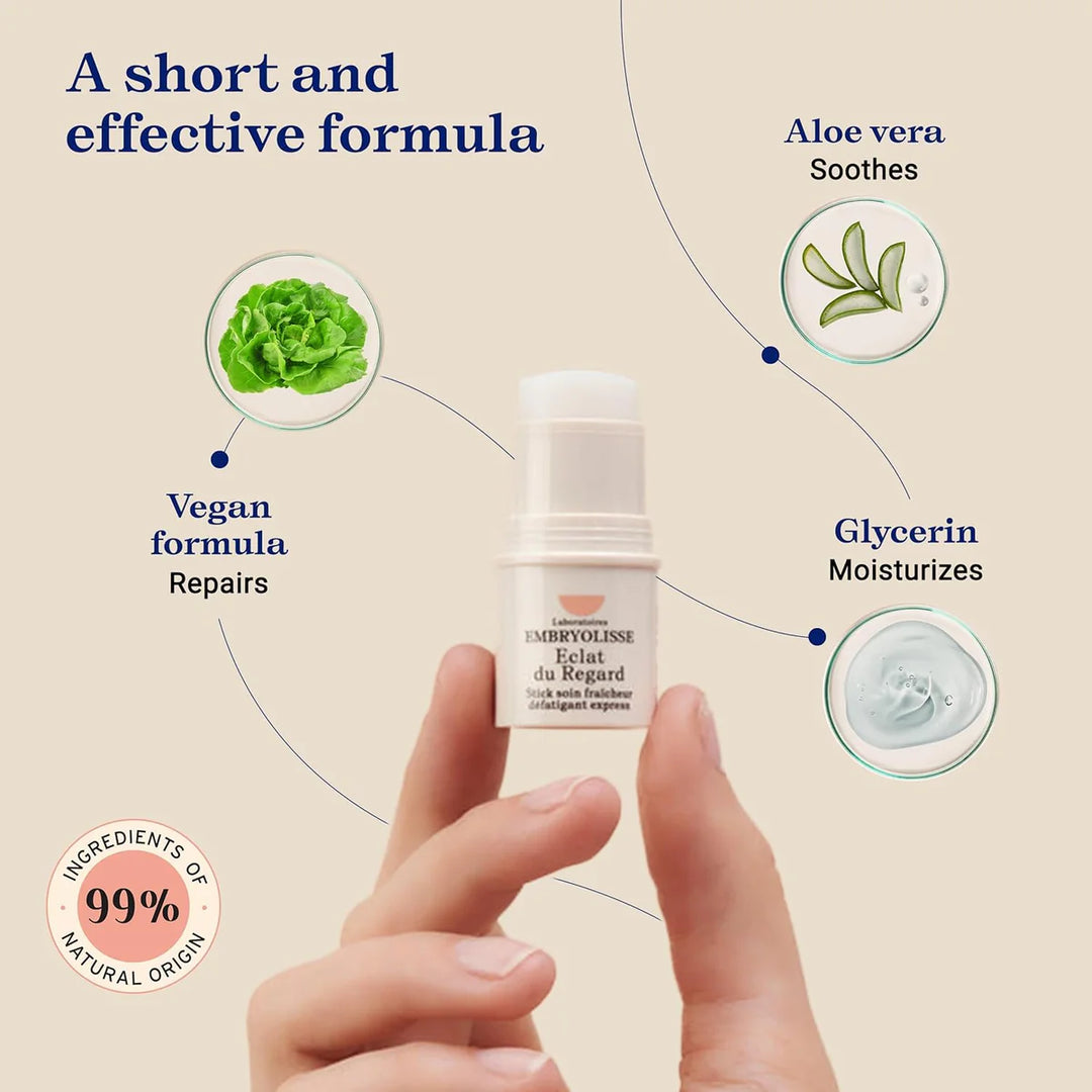 Embryolisse Eclat Du Regard Radiant Eye Express Cooling and Refreshing Eye Care Stick - 4.5g | امبريوليس ستيك عناية بالعين مبرد ومنعش فوري – 4.5 غرام