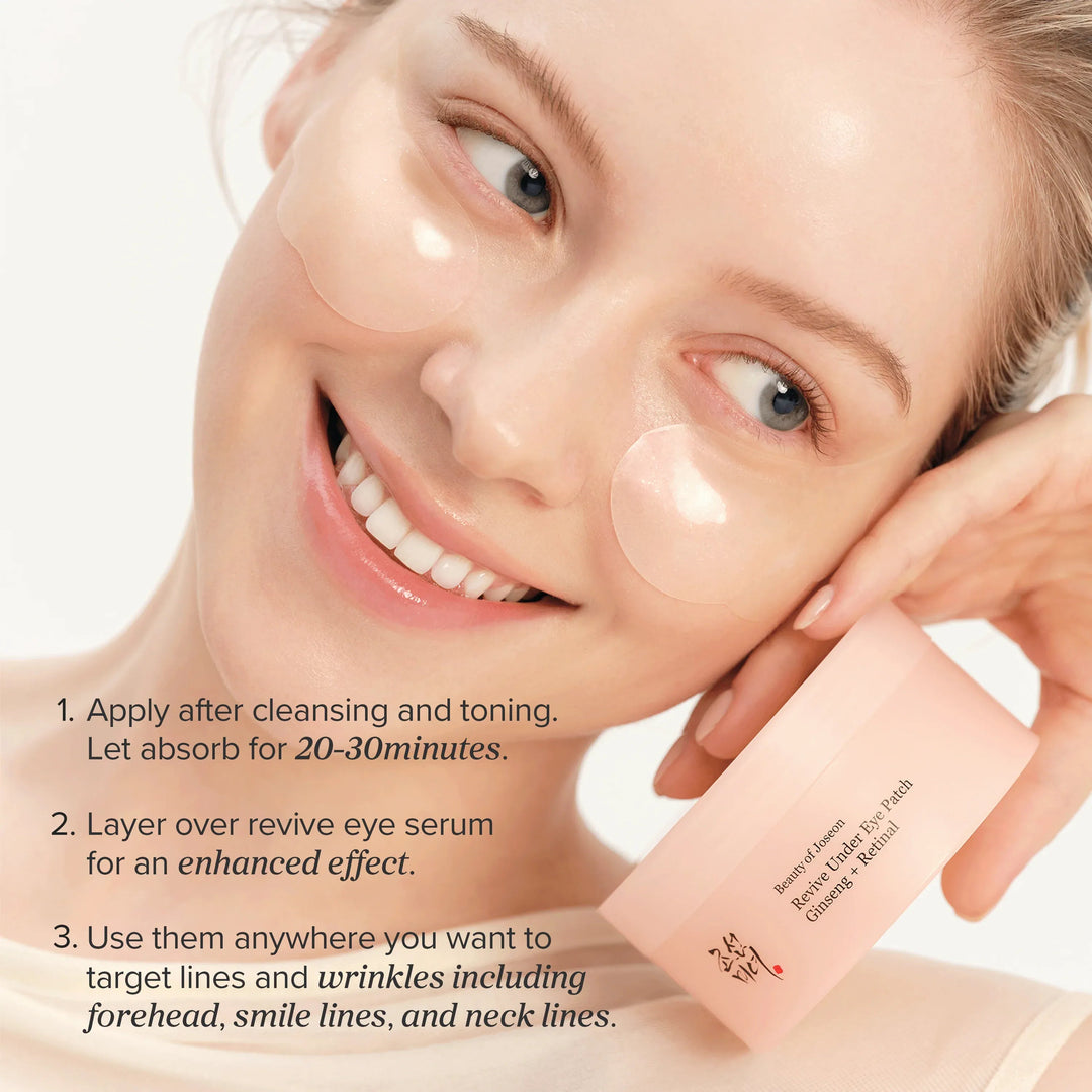 Beauty of Joseon Revive Under Eye Patch Ginseng + Retinal - 60patches | بيوتي اوف جوسون لصقات العين ريفيف جينسنج + ريتينيل #1