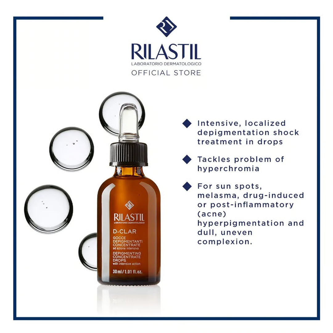 Rilastil D-Clar Depigmenting Concentrate Drops Anti-stain Treatment - 30ml | ريلاستيل د-كلير سيروم مفتح - 30مل