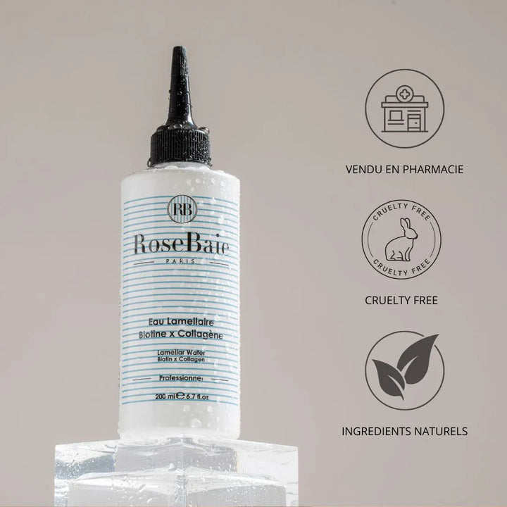 Rosebaie – Biotine & Collagene Eau Lamellaire – 200ml | روزباي – ماء لاميلا بالبيوتين والكولاجين – 200 مل