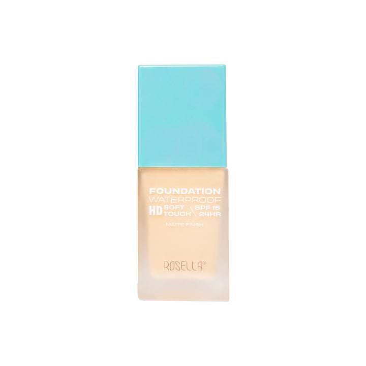 ROSELLA Foundation Waterproof Spf 15 Matte Finish - 30ml | روسيلا كريم أساس ضد الماء spf 15 - 30 مل