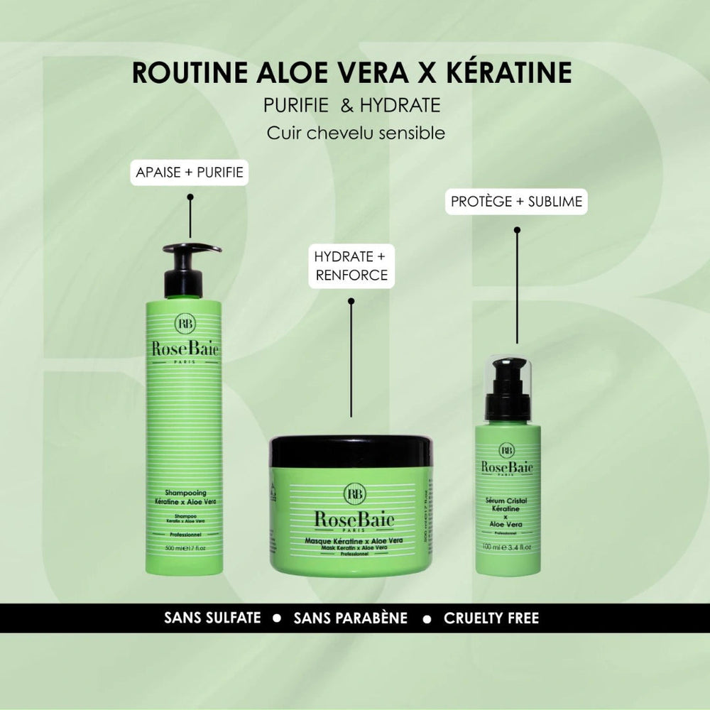 RoseBaie Keratin Crystal Serum for Aloe Vera - 100ml | روز باي سيروم كريستال كيراتين ألو فيرا - 100مل #3