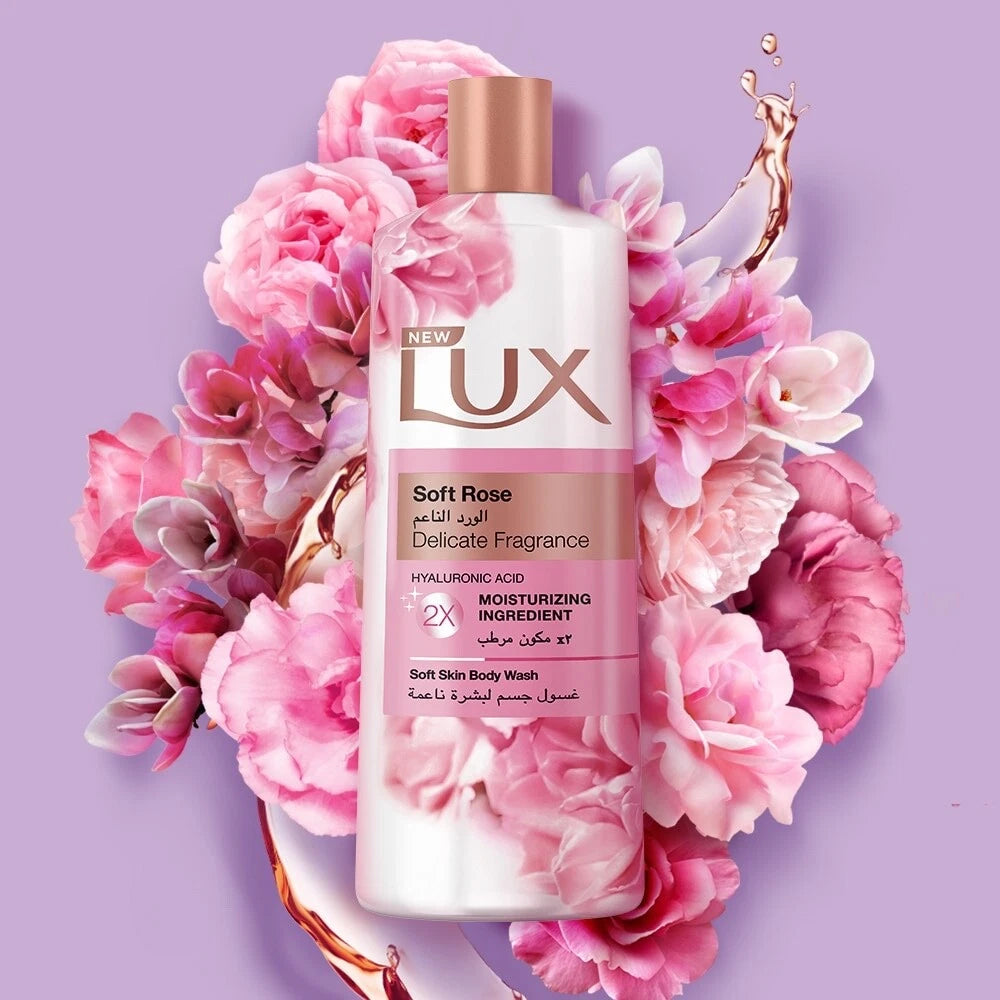 LUX Soft Rose Delicate Fragrance - 500ml | لوكس سوفت روز برائحة الورد الناعمة – 500 مل