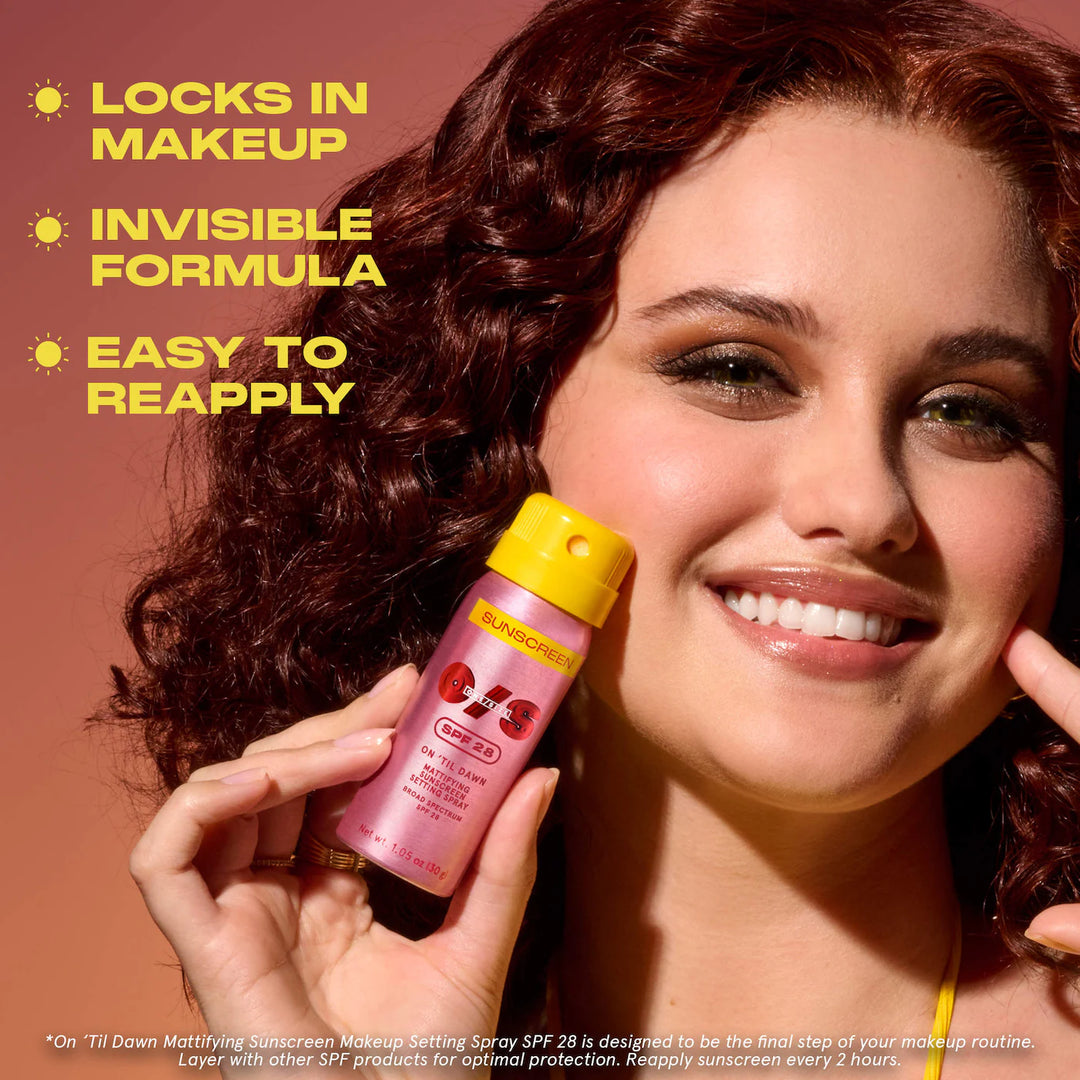 On 'Til Dawn Makeup Setting Spray Mattifying with Sun Protection SPF 28 - 30g| بخاخ تثبيت مكياج  غير لامع مع عامل حماية من أشعة الشمس -30 غرام