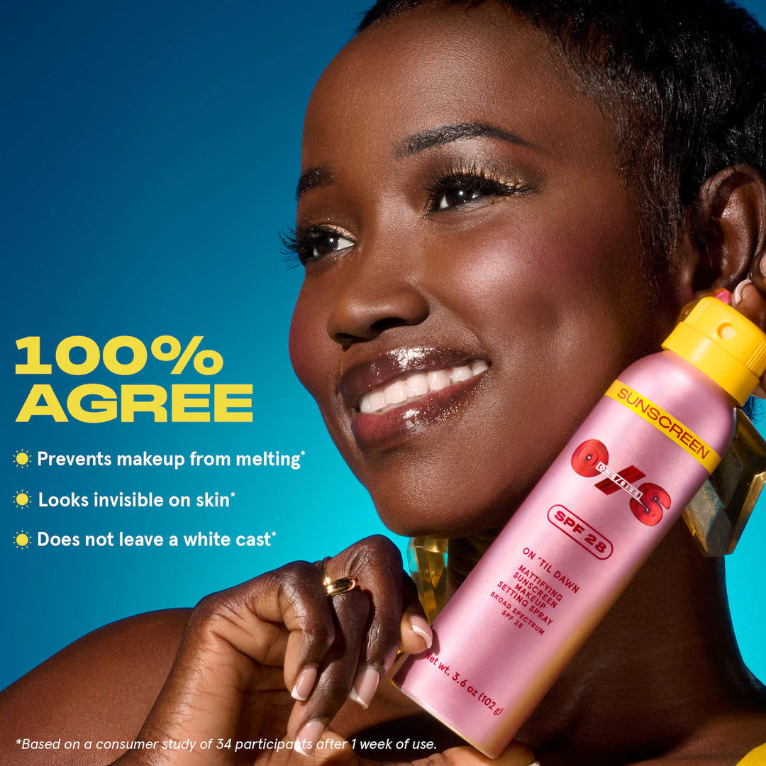 On 'Til Dawn Makeup Setting Spray Mattifying with Sun Protection SPF 28 - 30g| بخاخ تثبيت مكياج  غير لامع مع عامل حماية من أشعة الشمس -30 غرام