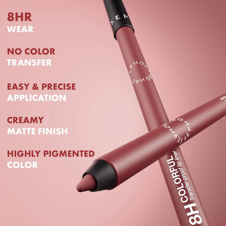 Sephora 8hr Colorful Lip Liner - 1.2g |سيفورا محدد شفاه ملون يدوم 8 ساعات- 1.2 غرام