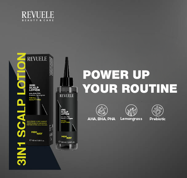 Revuele Lotion for the scalp 3 in 1 - 100ml | ريفويل لوشن لفروة رأس الرجال 3 في 1 - 100 مل