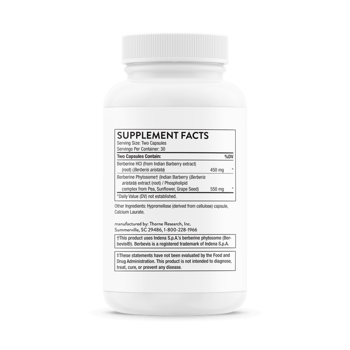 THORNE Berberine 200 mg - 60 Capsules | ثورن بيربرين 200 ملغ - 60 كبسولة