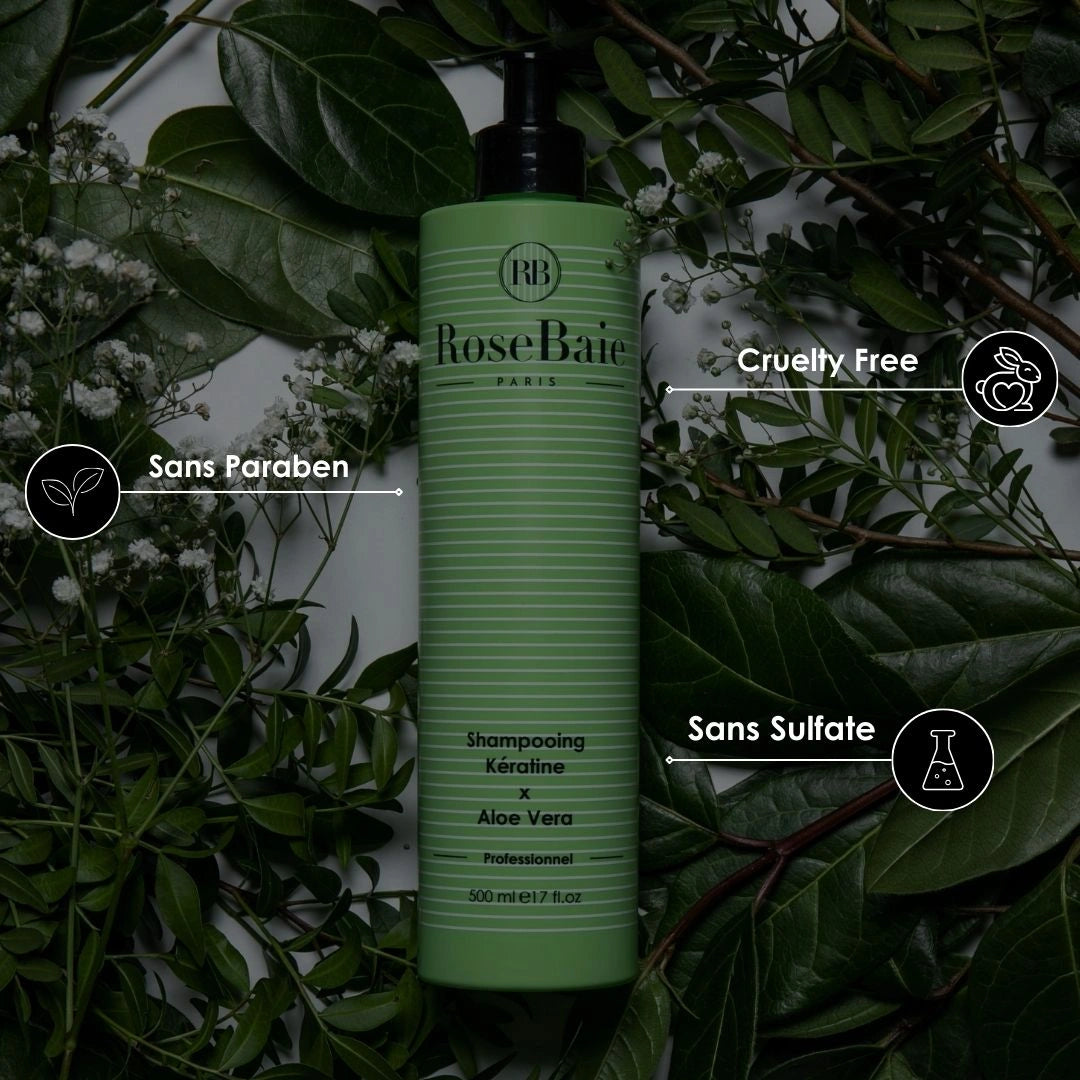 RoseBaie Shampooing Kératine x Aloe Vera Professionnel - 500ml | روز باي شامبو كيراتين مع ألوة فيرا - 500مل #4