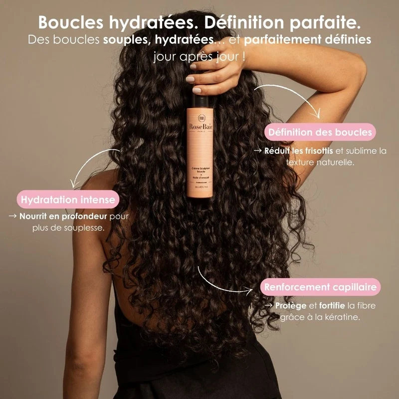 RoseBaie Rosabacca Curl Sculpting Cream with Avocado Oil - 200ml | روز باي كريم شعر كيرلي ليف ان - 200مل