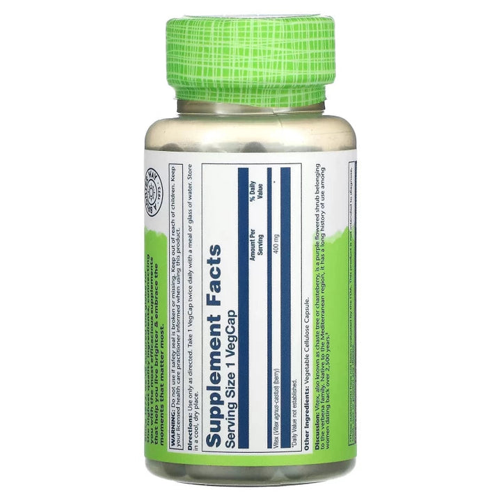 Solaray Vitex 400mg - 100 Capsules | سولاريك فيتكس 400 ملغ - 100 كبسولة #2