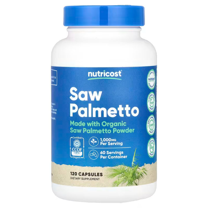 Nutricost Saw Palmetto 1000mg - 120 Capsules | نوتريكوست ساو بالميتو 1000 ملغ - 120 كبسولة