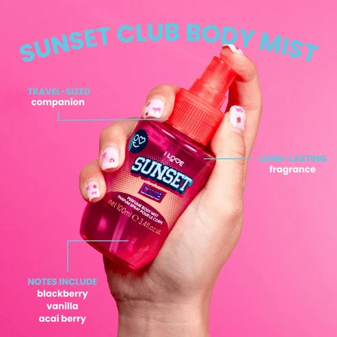 I Love - Sunset Club Perfume Body Mist - 100ml | آي لوف ميست للجسم سنسيت كلوب - 100مل