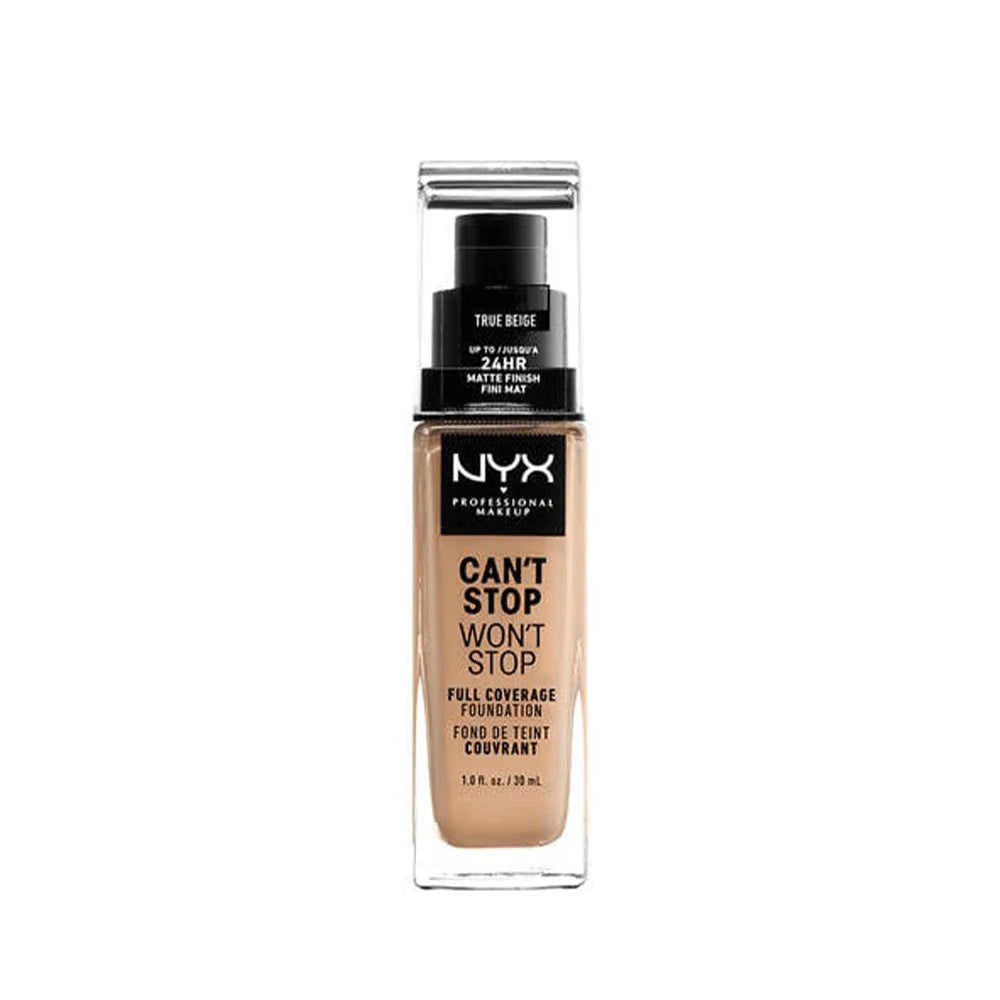 NYX Can't Stop Won't Stop Full Coverage Foundation - 30ml | ان واي اكس كريم أساس خفيف الوزن بتغطية كاملة - 30 مل