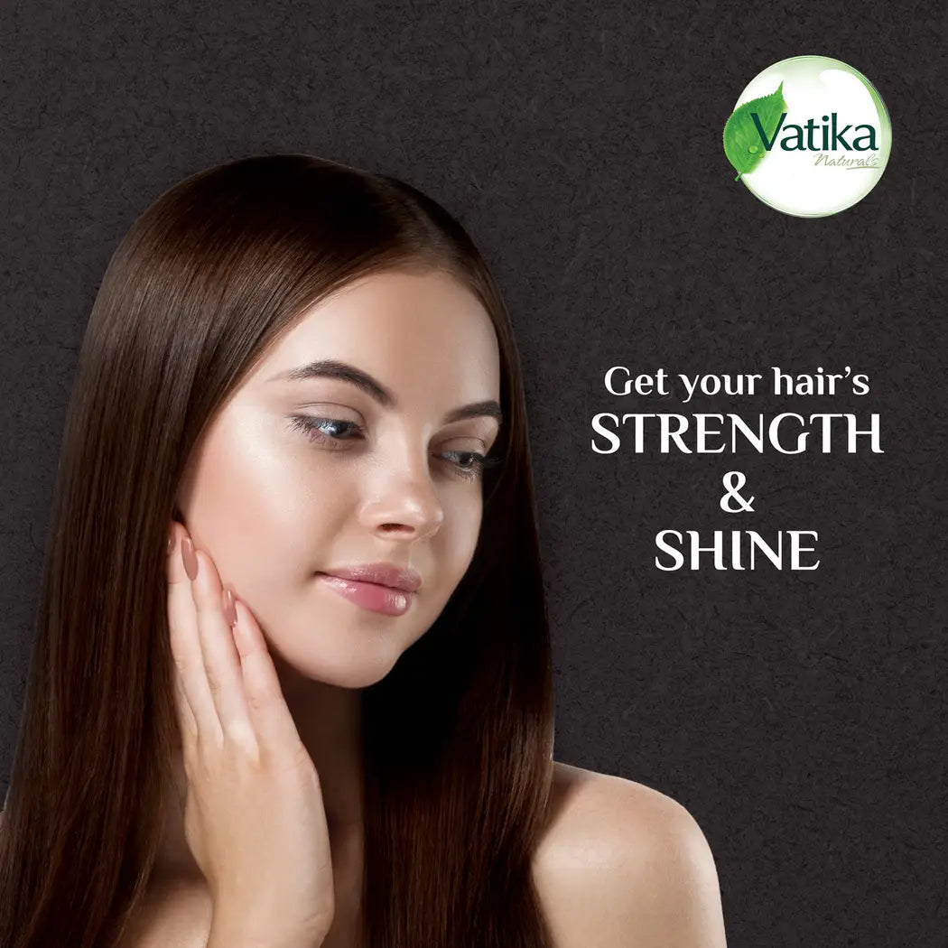 Vatika Black Seed Enriched Hair Oil Strong & Shiny - 200ml | فاتيكا زيت الشعر المغذي بالحبة السوداء لشعر قوي ولامع - 200 مل
