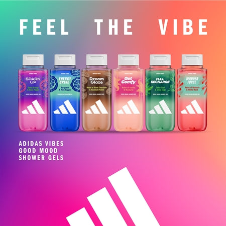 Adidas Vibes Dream Glaze Good Mood Shower Gel - 400ml | أديداس جل استحمام دريم غلاز بنكهة الشوكولاتة السوداء والبندق - 400مل #2
