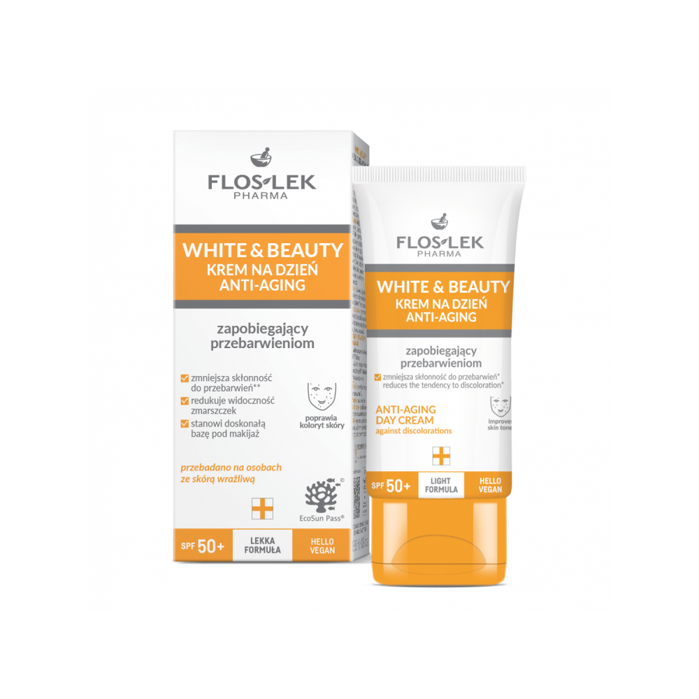 FLOSLEK PHARMA WHITE and BEAUTY Day cream spf+50 - 50ml | فلو سليك كريم نهاري مضاد للشيخوخة - 50مل #1