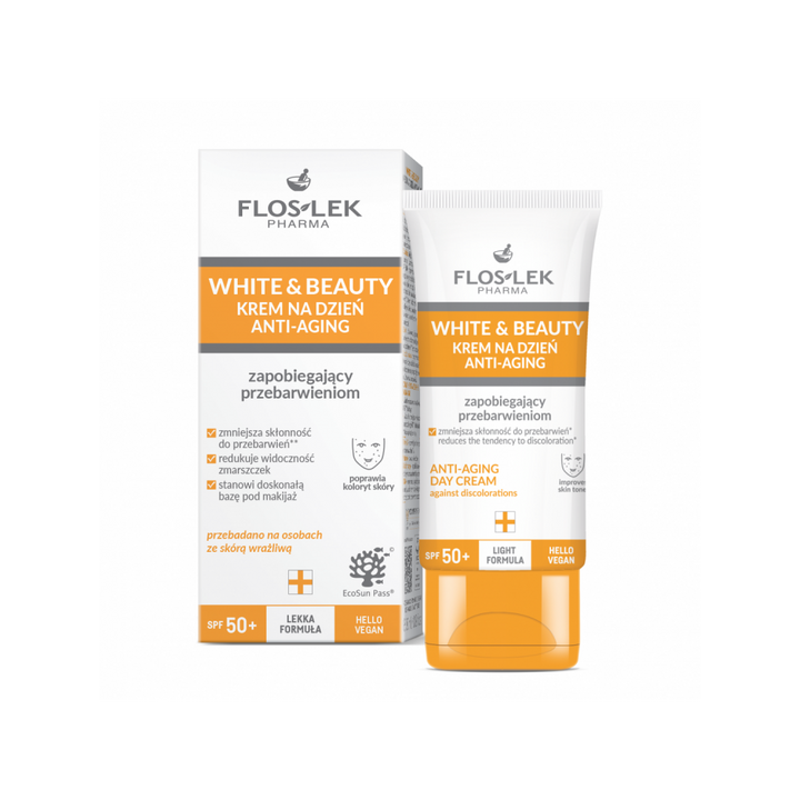 FLOSLEK PHARMA WHITE and BEAUTY Day cream spf+50 - 50ml | فلو سليك كريم نهاري مضاد للشيخوخة - 50مل #1