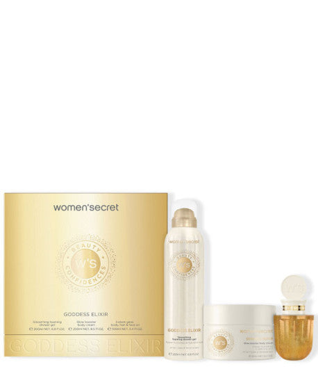 WOMEN SECRET GODDESS ELIXIR Foaming Gel + Glow Booster Body Cream | ومن سيكرت مجموعة العناية بالجسم غوديس اليكسير + غلو بوستر