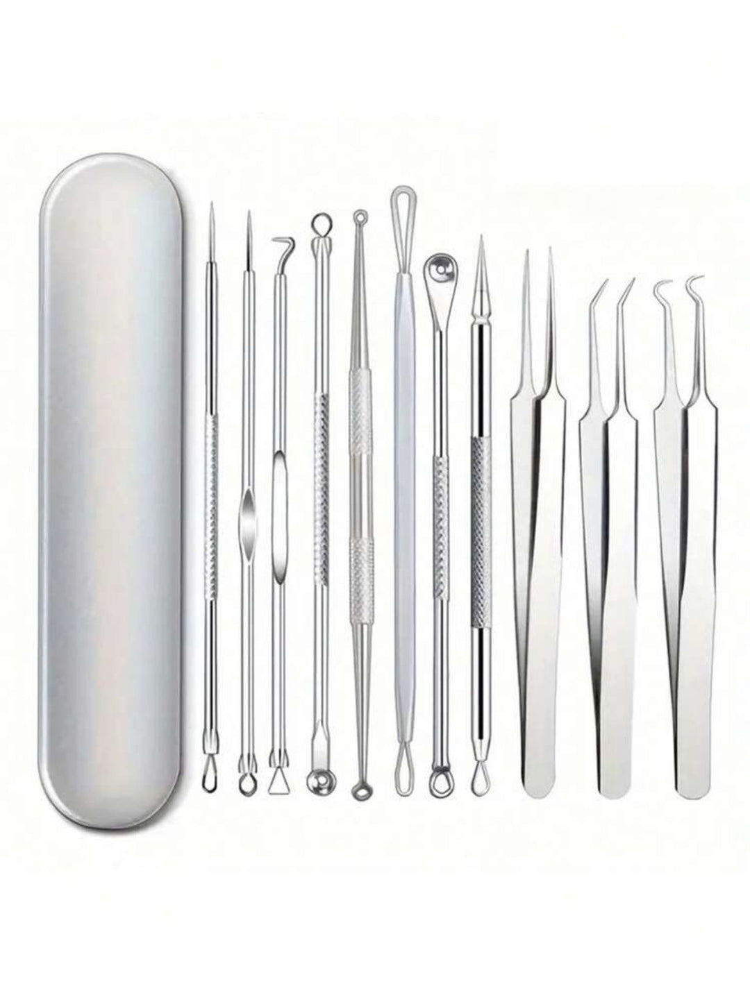 Aesthetic needle to remove blackheads - 11pcs | مجموعة أدوات تنظيف البشرة الاحترافية - 11 قطعة