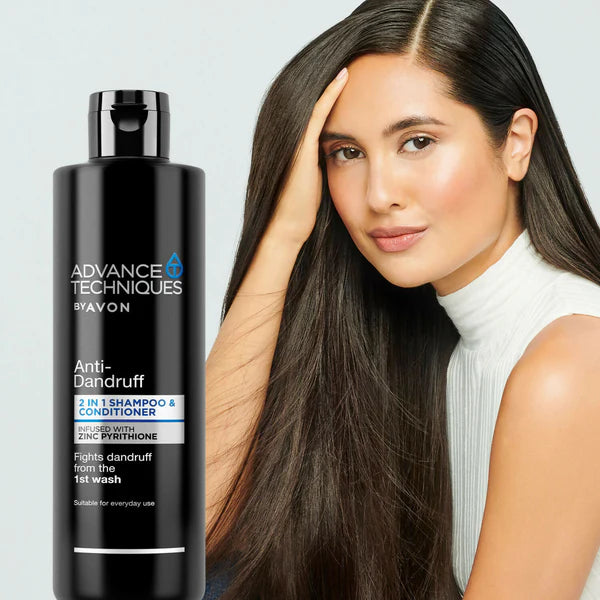 Avon Advance Techniques Anti-Dandruff 2-in-1 Shampoo & Conditioner - 700ml | أفون أدفانس شامبو وبلسم 2 في 1 مضاد للقشرة - 700 مل