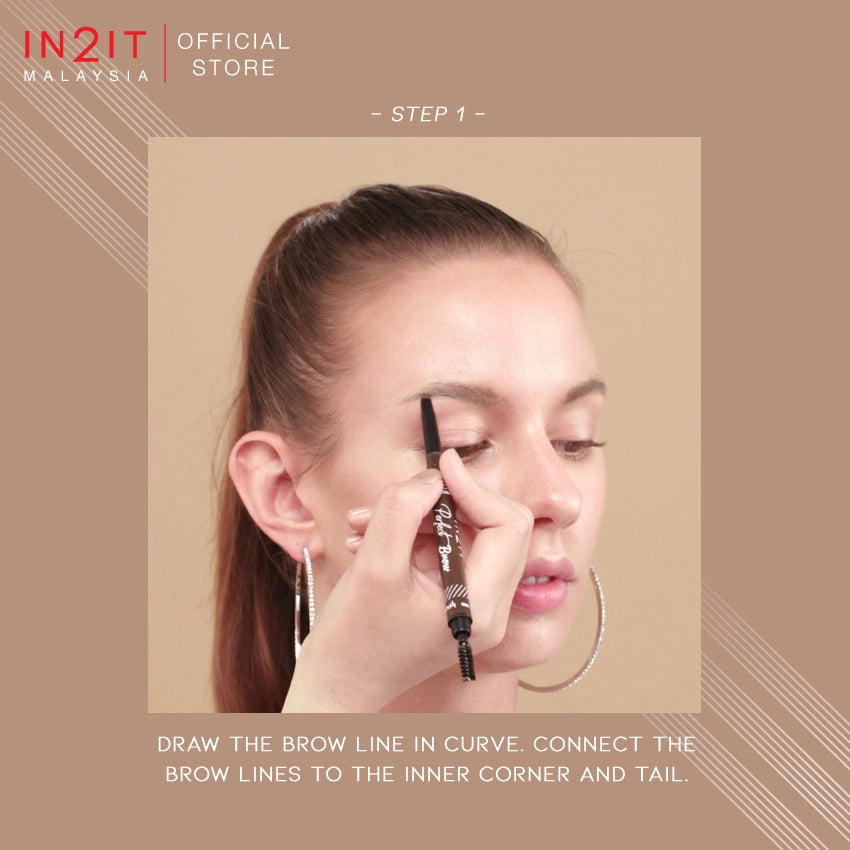 IN2IT Perfect Brown Eyebrown Liner 0.2g |ان تو ات قلم تحديد الحواجب بيرفكت براون – 0.2 غ