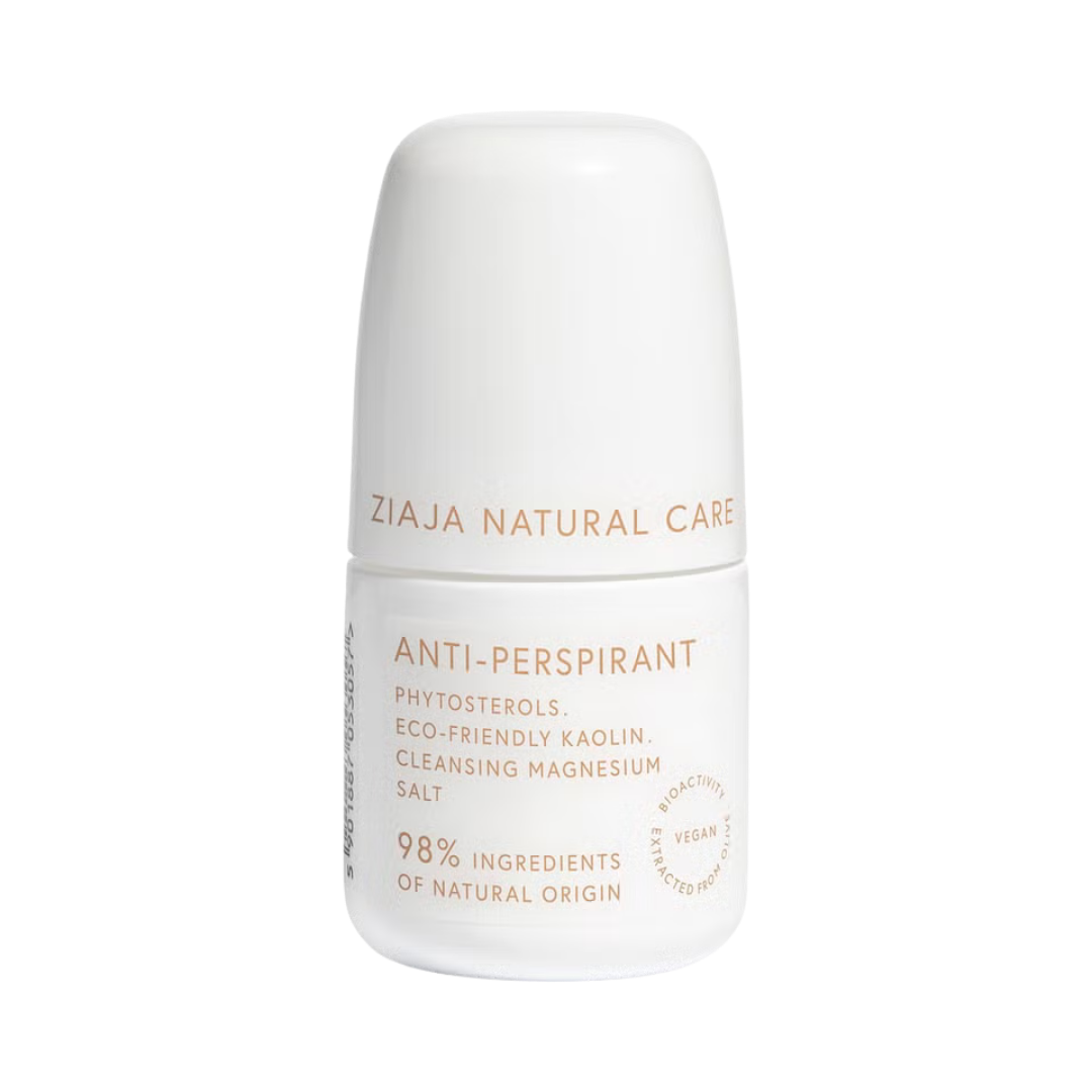 Ziaja Natural Care Anti-perspirant, roll-on, 98% natural ingredients, with phytosterols, magnesium, and kaolin, 60ml.