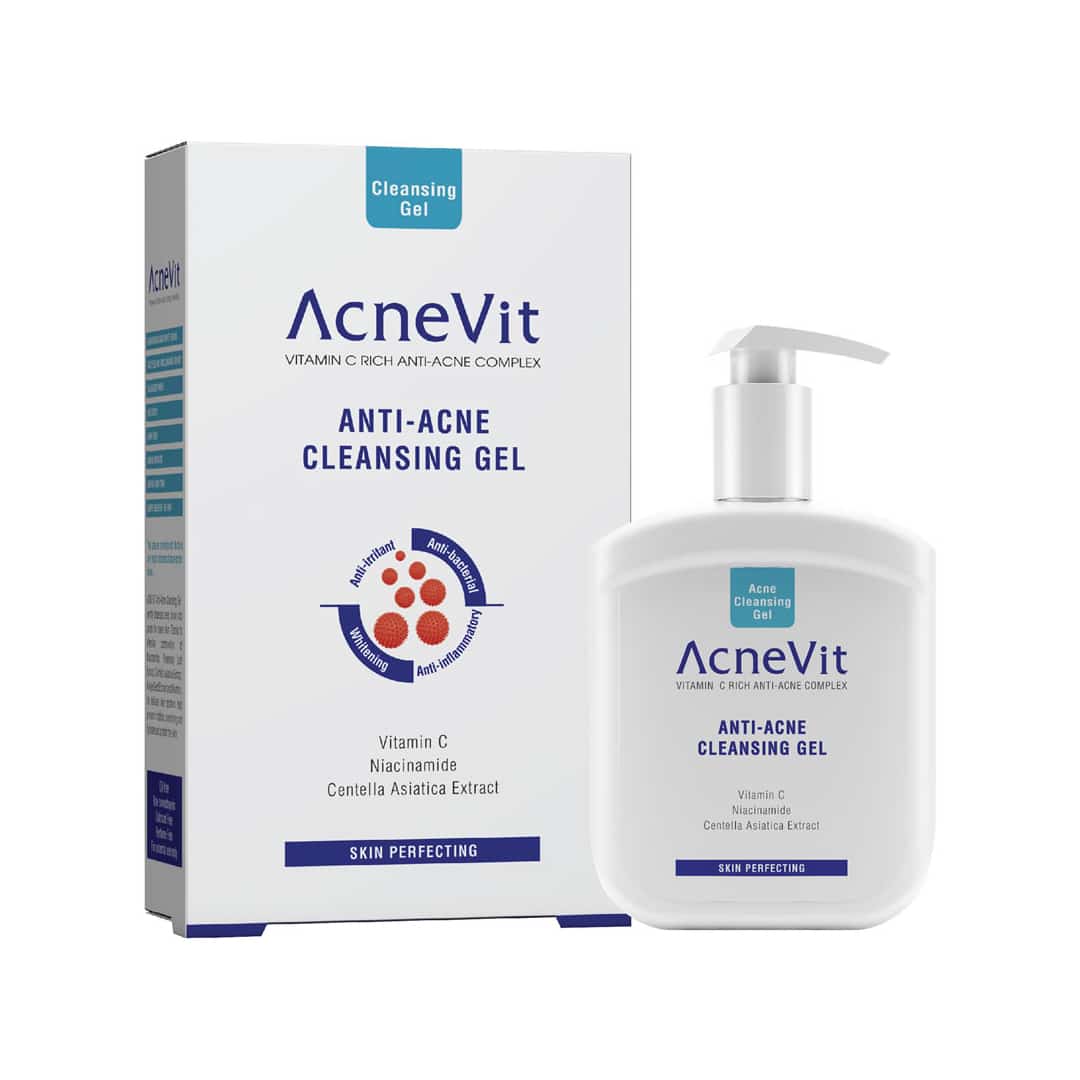 AcneVit Anti-Acne Cleansing Gel - 200ml | اكني فيت غسول مضاد لحب الشباب واثارة  بالنيسنمايد وفيتامين سي  والسينتيلا - 200 مل