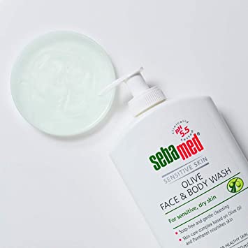 Sebamed Olive Face & Body Wash - 200 ml | سيباميد غسول للوجه والجسم للبشرة الجافة والحساسة - 200 مل