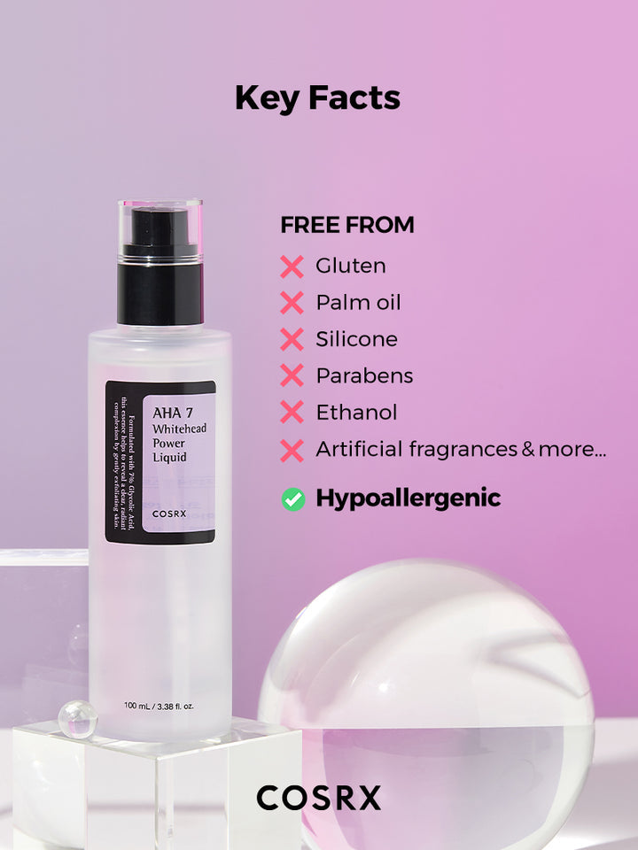 Cosrx AHA 7 Whitehead Power Liquid - 100ml | كوزركس تونر مقشر بحمض الالفا هيدروكس 7% - 100 مل