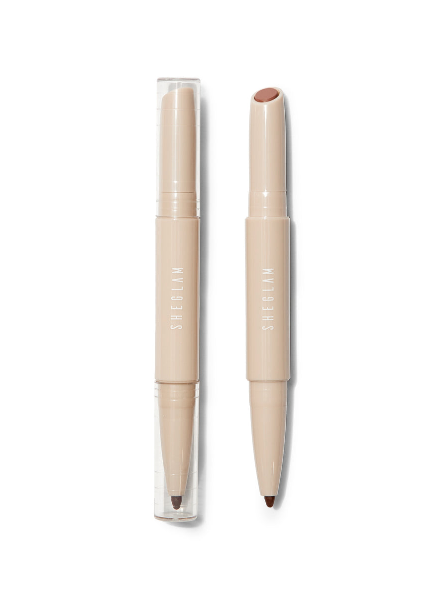 Glam 101 Lipstick & Liner Duo-Deep Caramel