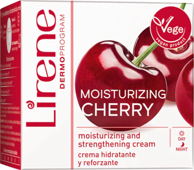 Lirene Moisturizing Cherry  Rereshing Light Day & Night Cream - 50ml  | ليرين مرطب الوجه بالكرز -50 مل