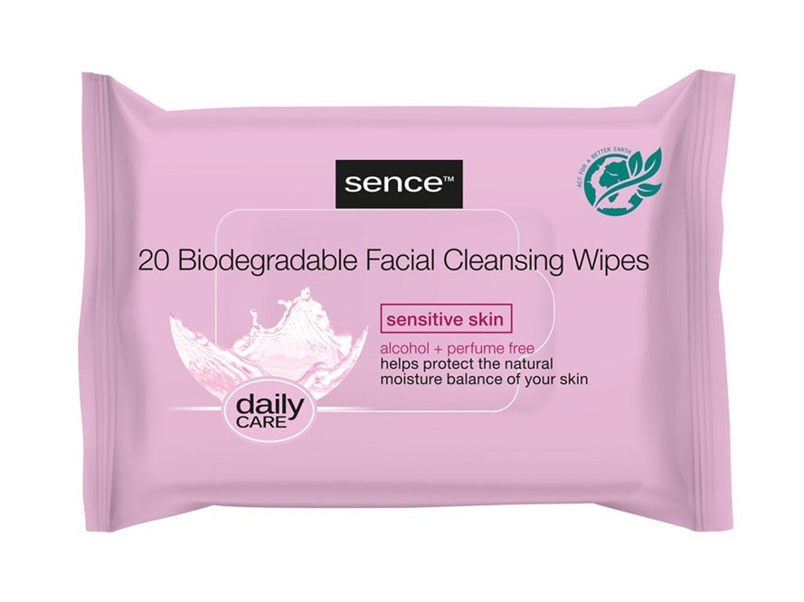 Facial Cleansing Wipes 25Pcs Sensitive Ski New